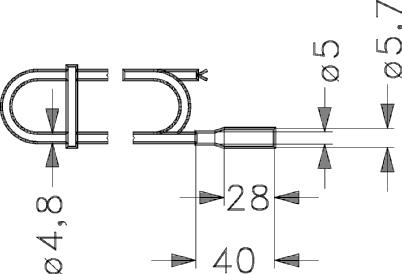 Czujniki temperatury Danfoss MBT 153 - wymiary